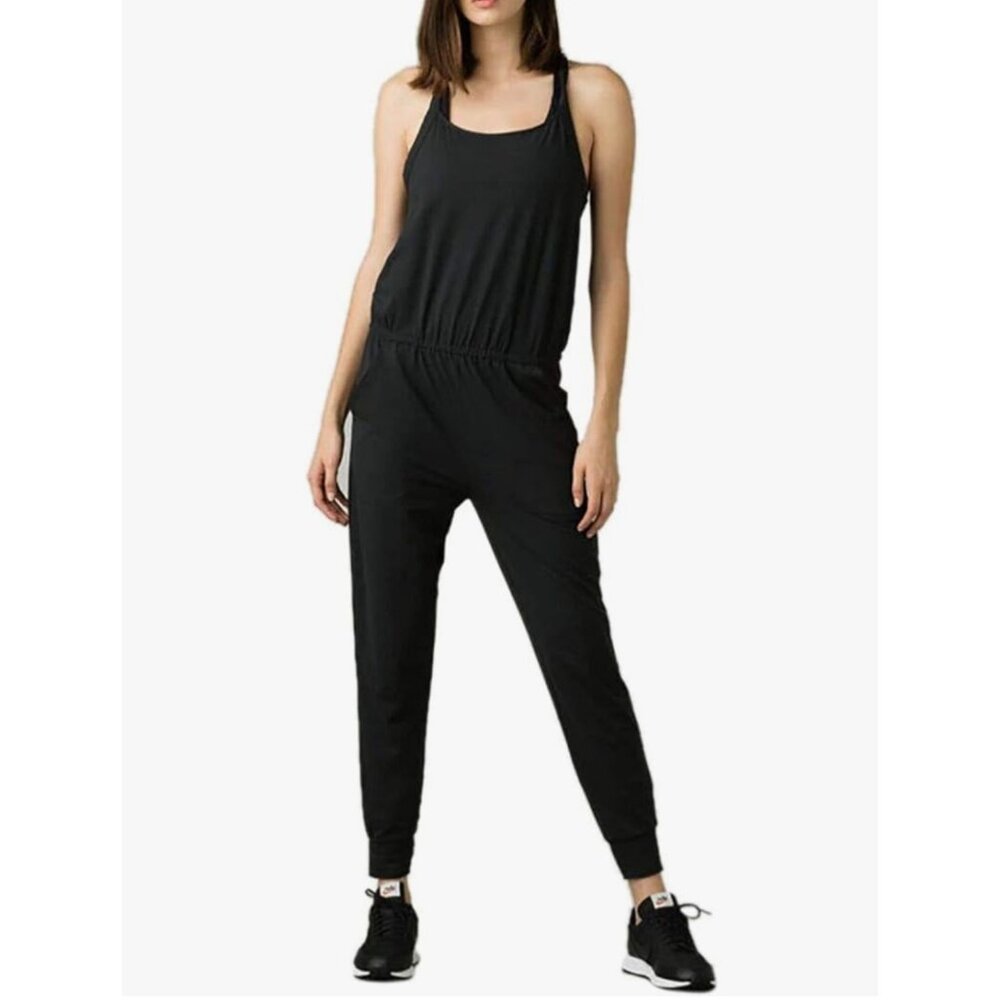Prana womens Inigma Jumpsuit super soft stretchy athleisure charcoal sz XS